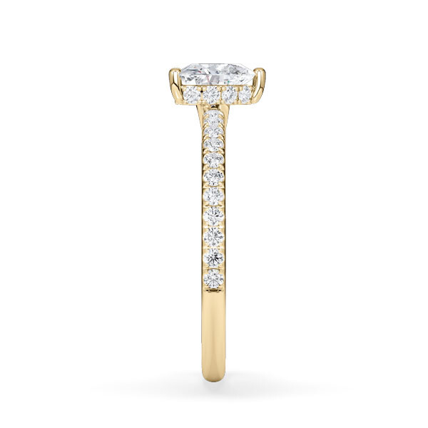 Ring Hidden Halo Gelbgold Rubin 1900