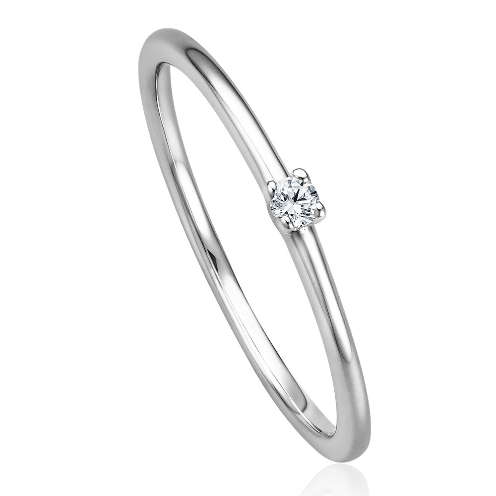 bella luce Solitaire Weißgold Brillant 0.040 ct. w/si