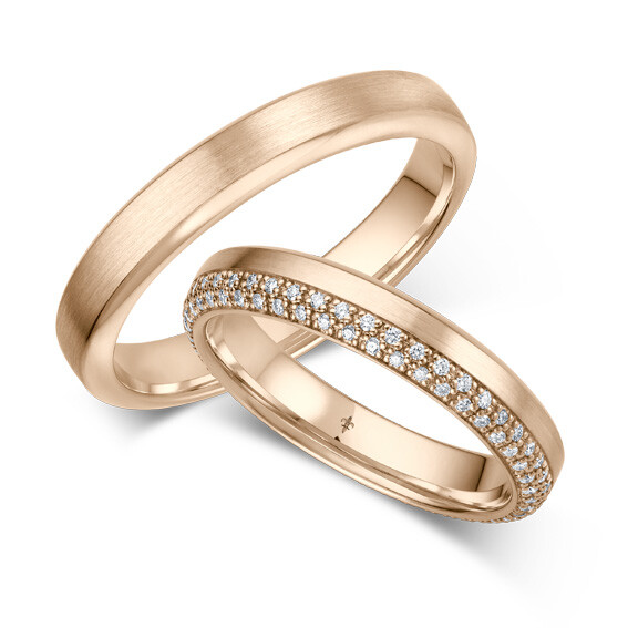 Trauringe TR-0-00085 & TR-1-00085 Natalie Roségold