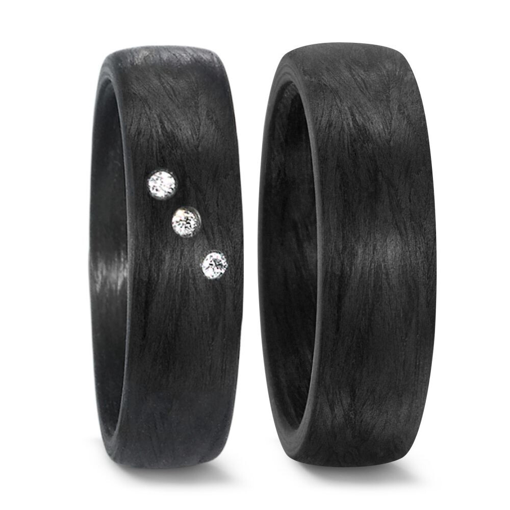 Trauringe Carbon Brillant 59303 & 59288
