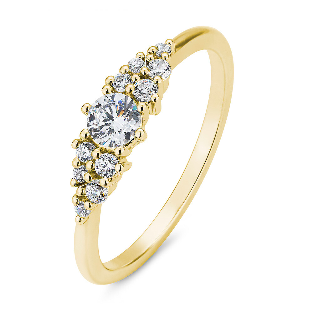 Diamantring Brillant Gelbgold Lab-Grown BR4106458
