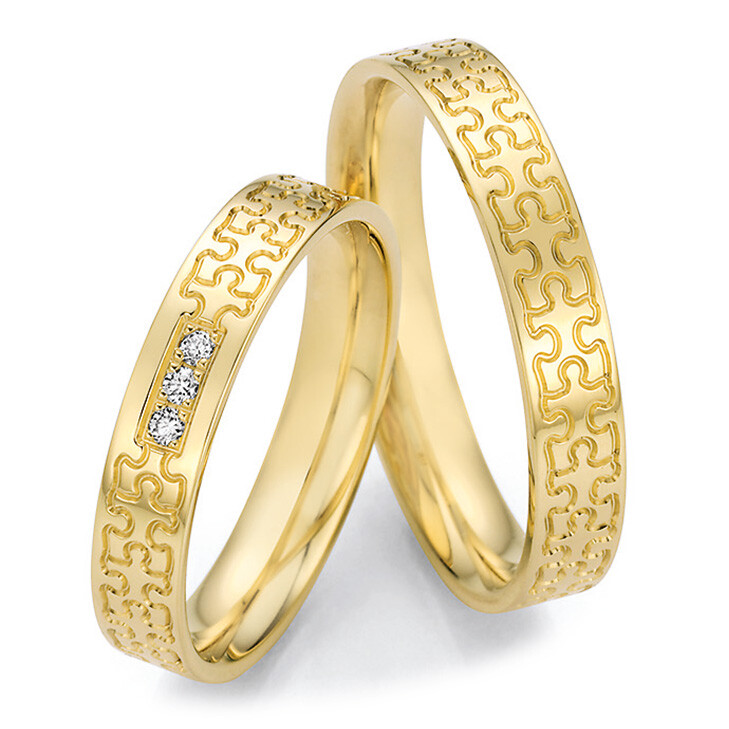 Trauringe Gelbgold 66/66010 & 66/66020 Puzzle