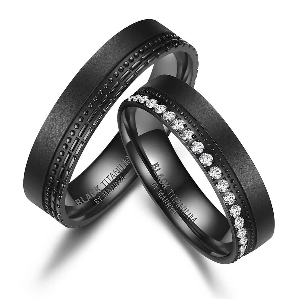 Eheringe Black Titanium Brillant BTB10