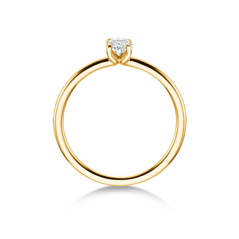 Verlobungsring Oval Cut Gelbgold DT27919