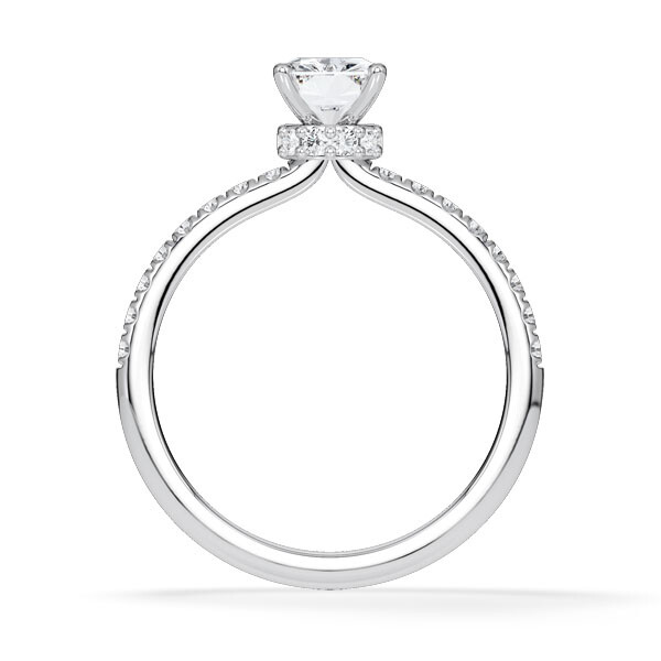 Diamantring Veiled Halo Radiant Platin Rubin 1896