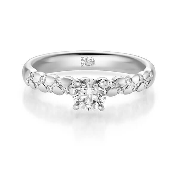 Diamantring Graugold 375 zus. 0,740 ct, Lab-Grown & tw,si Brillant RU-1723-11