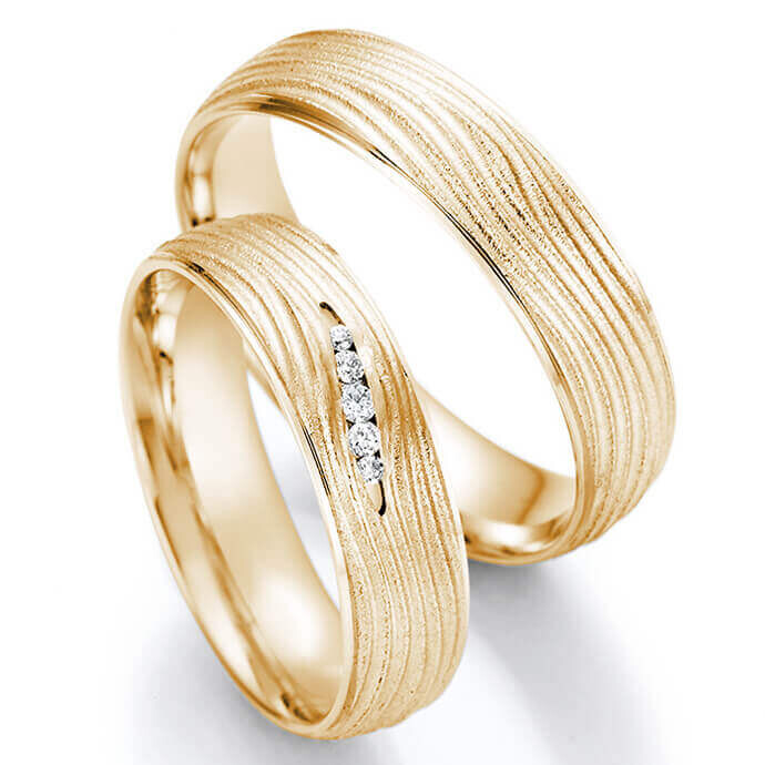 Trauringe Gelbgold glasmatt Brillant - TRS66RU63050G
