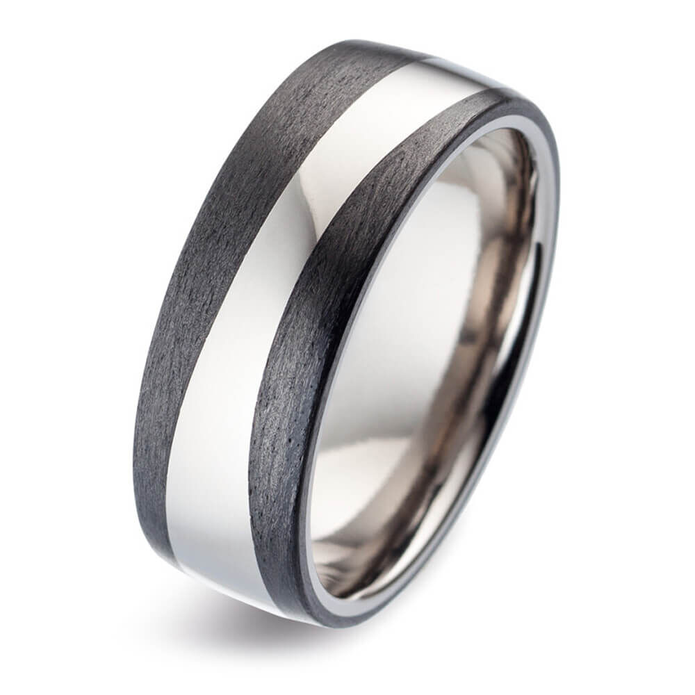 Trauringe Titan & Carbon Brillant 0,050 ct.