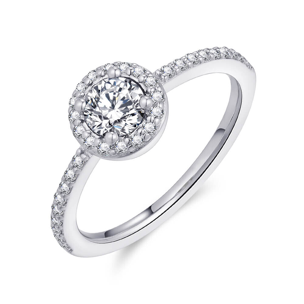 Halo Ring Silber 925 Zirkonia R446