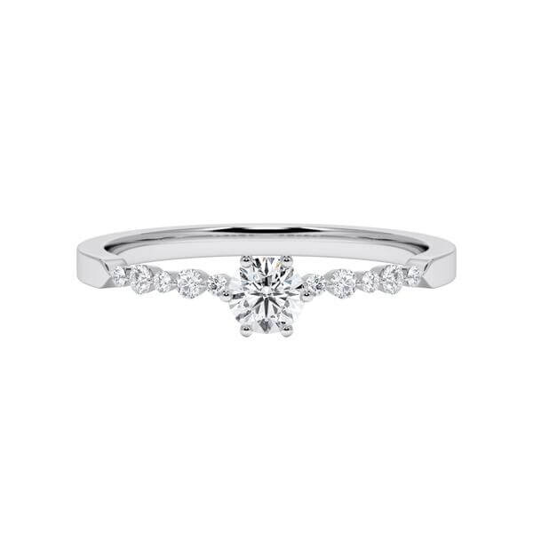 Verlobungsring Pavé Brillant Weißgold RU-1789