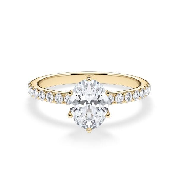 Hollywood Ring Classic Oval Gelbgold RU-1883