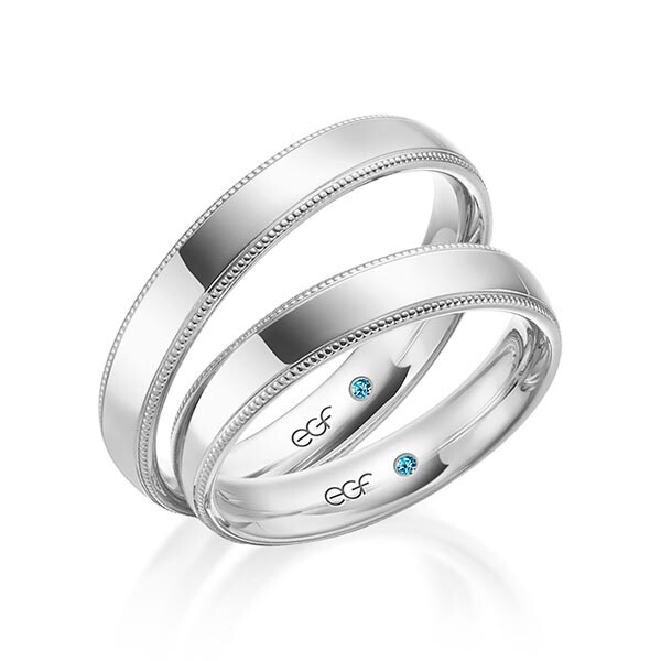 Trauringe Palladium Perlfige F-1316-4