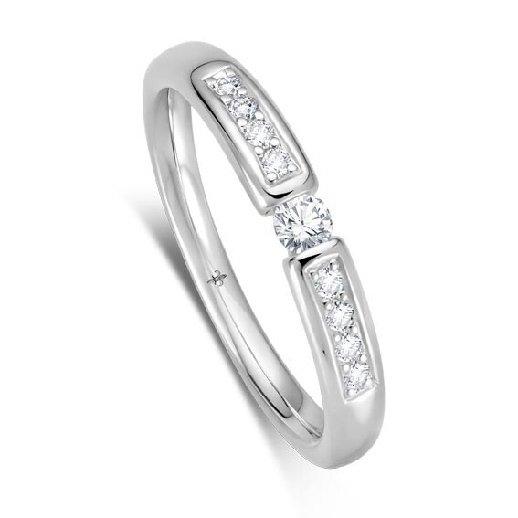 Giloy Solitär Ring Weißgold TV000018W-2