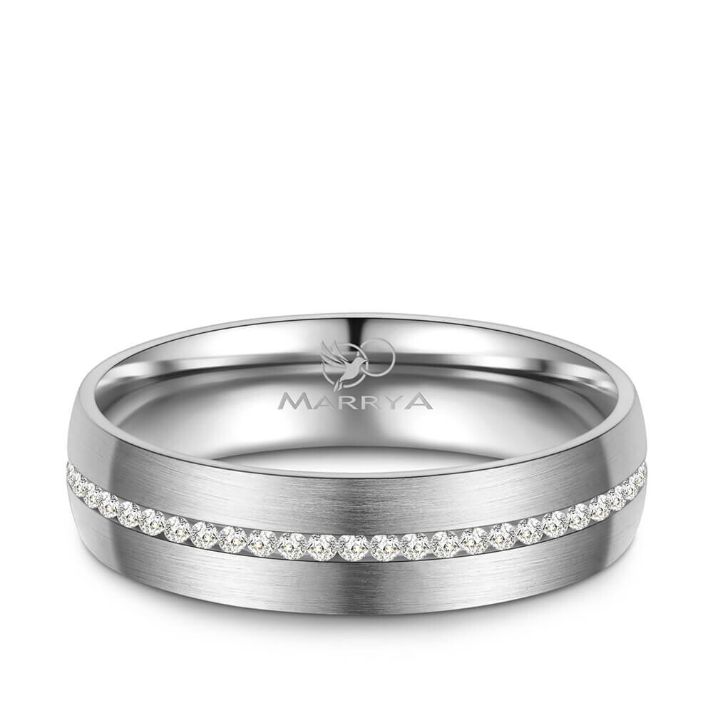 Damenring Edelstahl Premium Zirkonia ES25