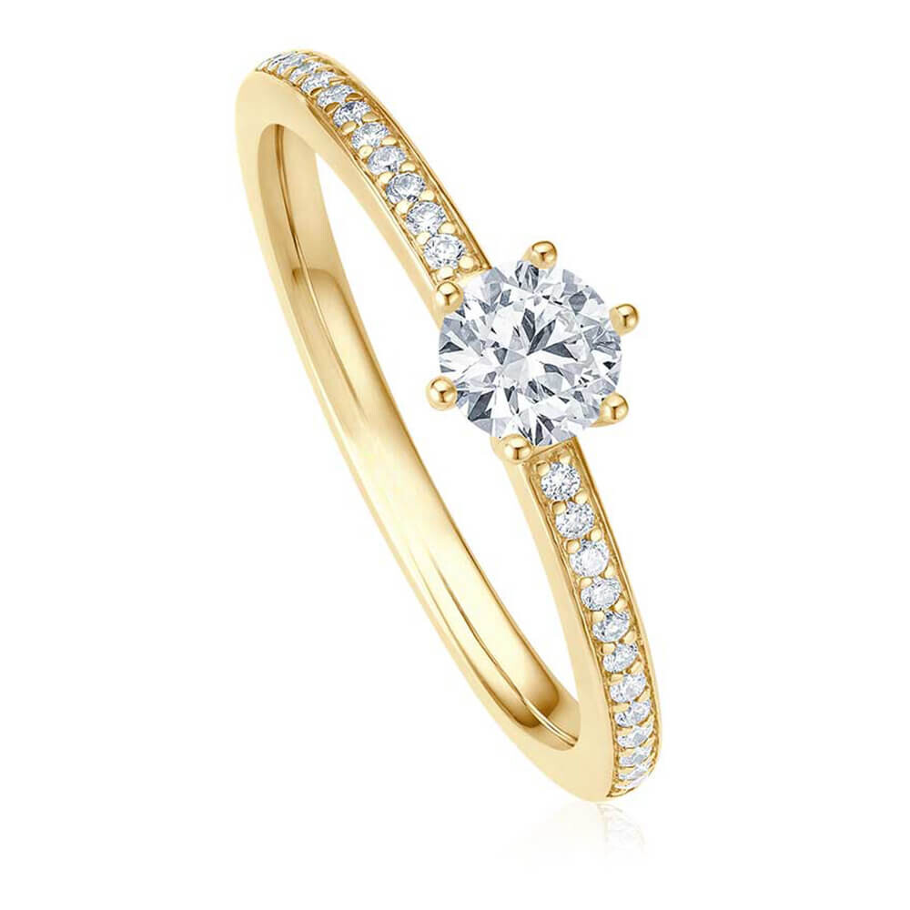 Verlobungsring Pavé Gelbgold Brillant EH005581