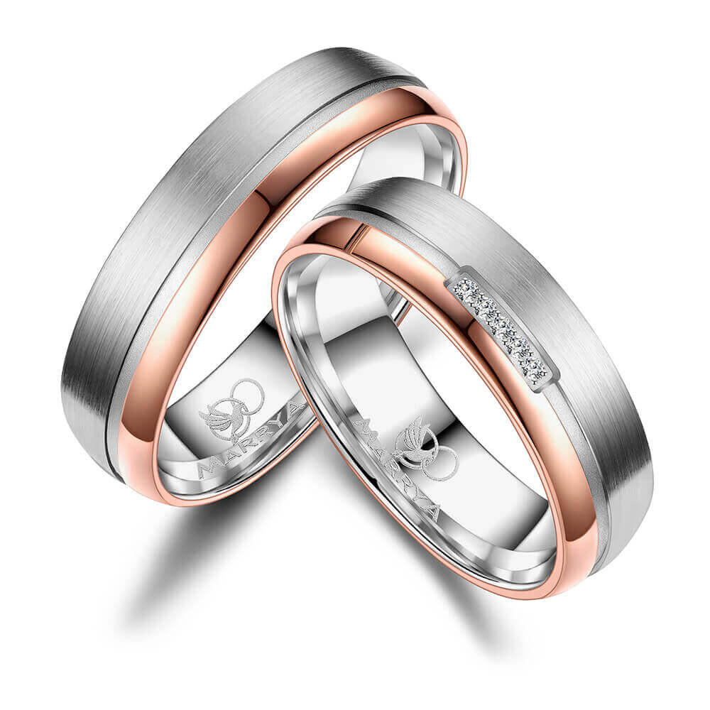 Partnerringe Trauringe Titan Rosé Marrya TI-16