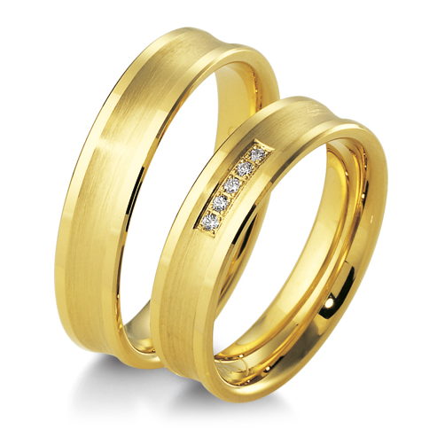 Trauringe Gelbgold Inspiration BR 48/04111 & 48/04112 Hohlkehle