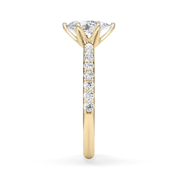 Hollywood Ring Tropfen Diamant Gelbgold Rubin 1884