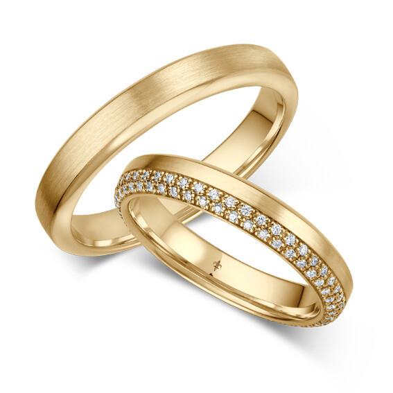 Trauringe TR-0-00085 & TR-1-00085 Natalie Gelbgold