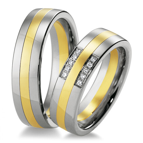 Trauringe Weißgold & Gelbgold 48/03630 & 48/03631