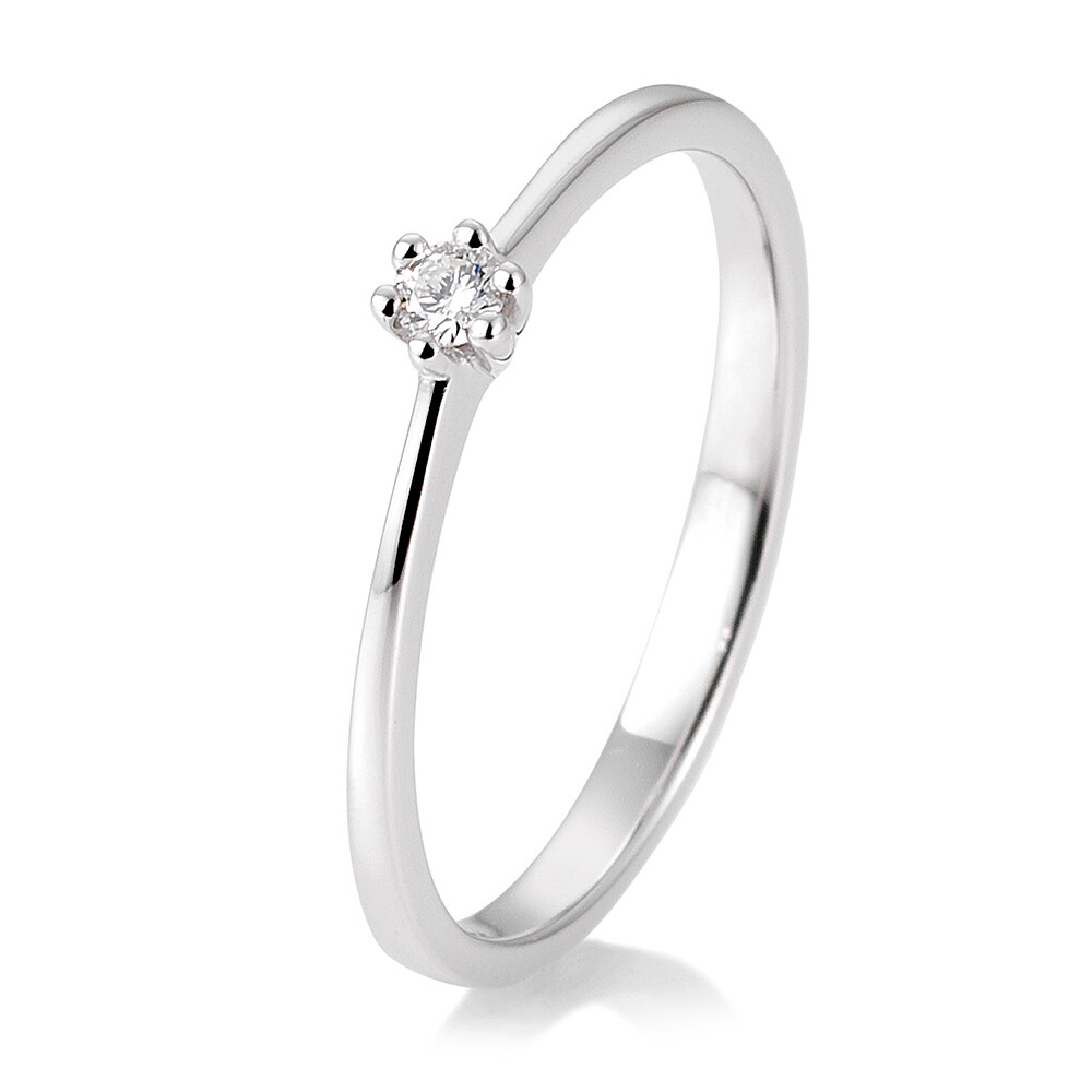 Verlobungsring Solitär 6er Krappe BR169-6 Platin