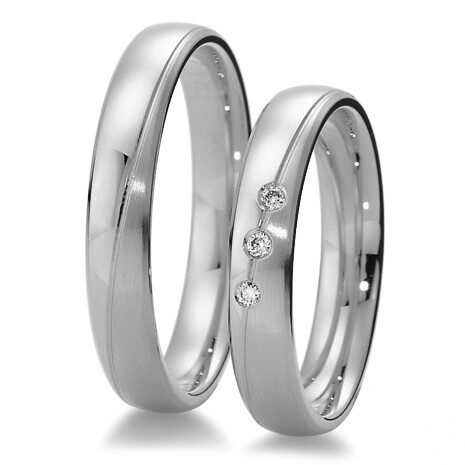 Trauringe Basic Palladium Brillant 0,045 ct.