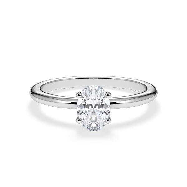 Verlobungsring Hidden Halo Oval Platin RU-1902