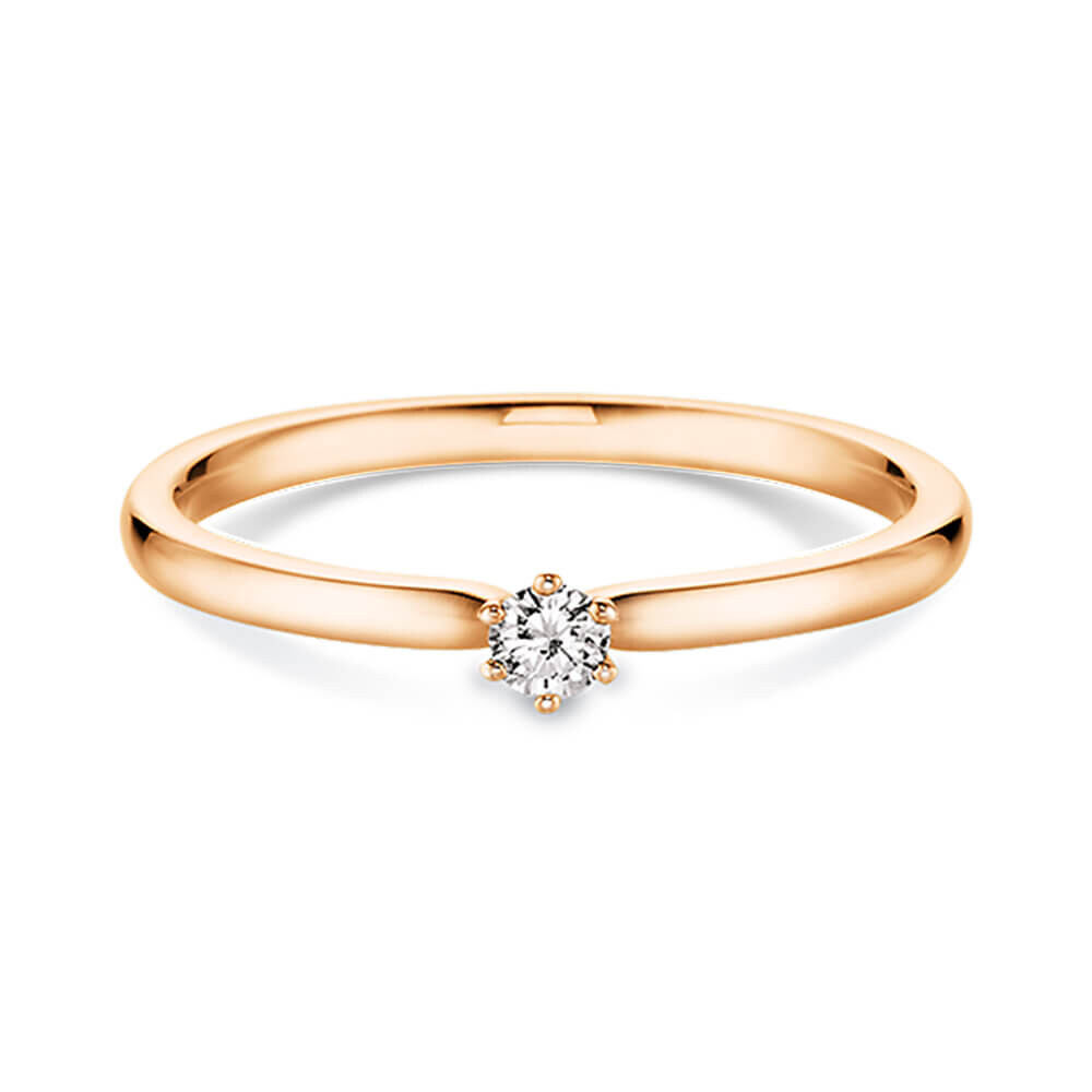 Verlobungsring Rotgold mit Diamant Dettinger 26932