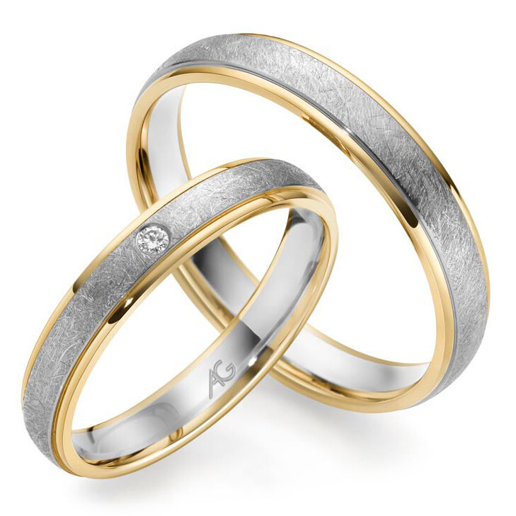 Trauringe Weißgold & Gelbgold 4/28770/3.5 & 28770/4