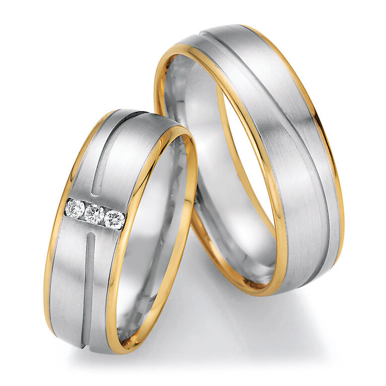 Trauringe Weißgold & Gelbgold CR 66/40170 & 66/40180