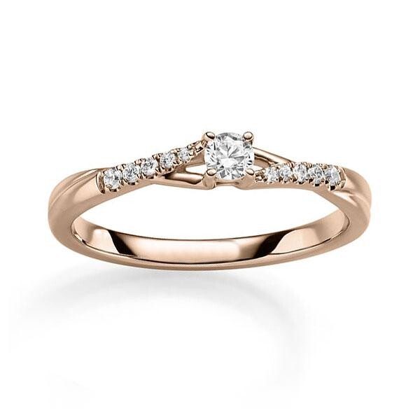 Verlobungsring Rotgold 585 zus. 0,160ct TW/SI RU-1831