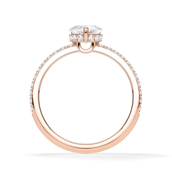 Ring Hidden Halo Rotgold Rubin 1900