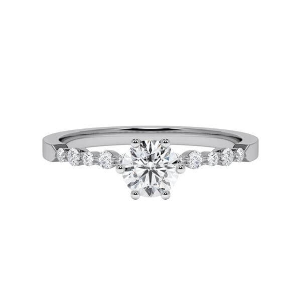 Diamantring Graugold 585 & Weißgold 585 Brillant zus.0,640ct. tw/si RU-1787