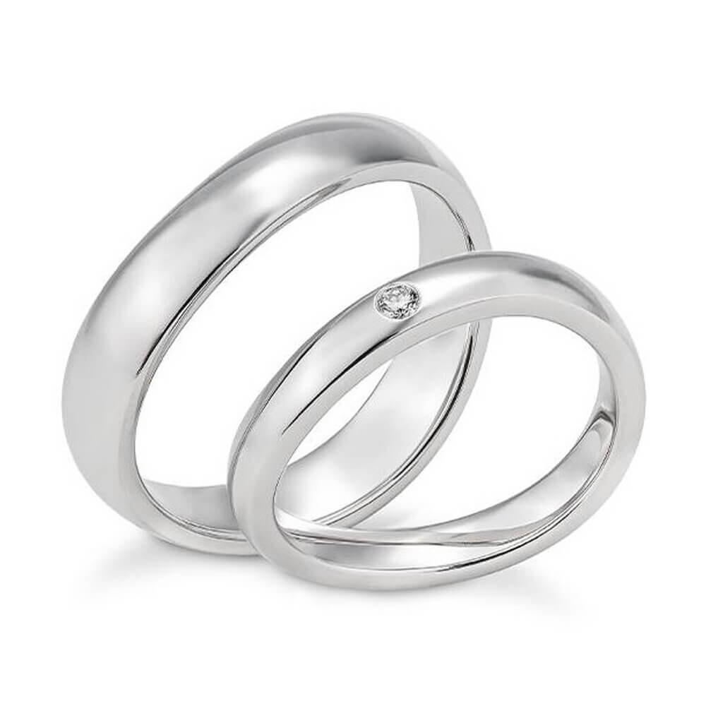 Partnerringe aus Silber Lab-Grown Diamant 925 BR25