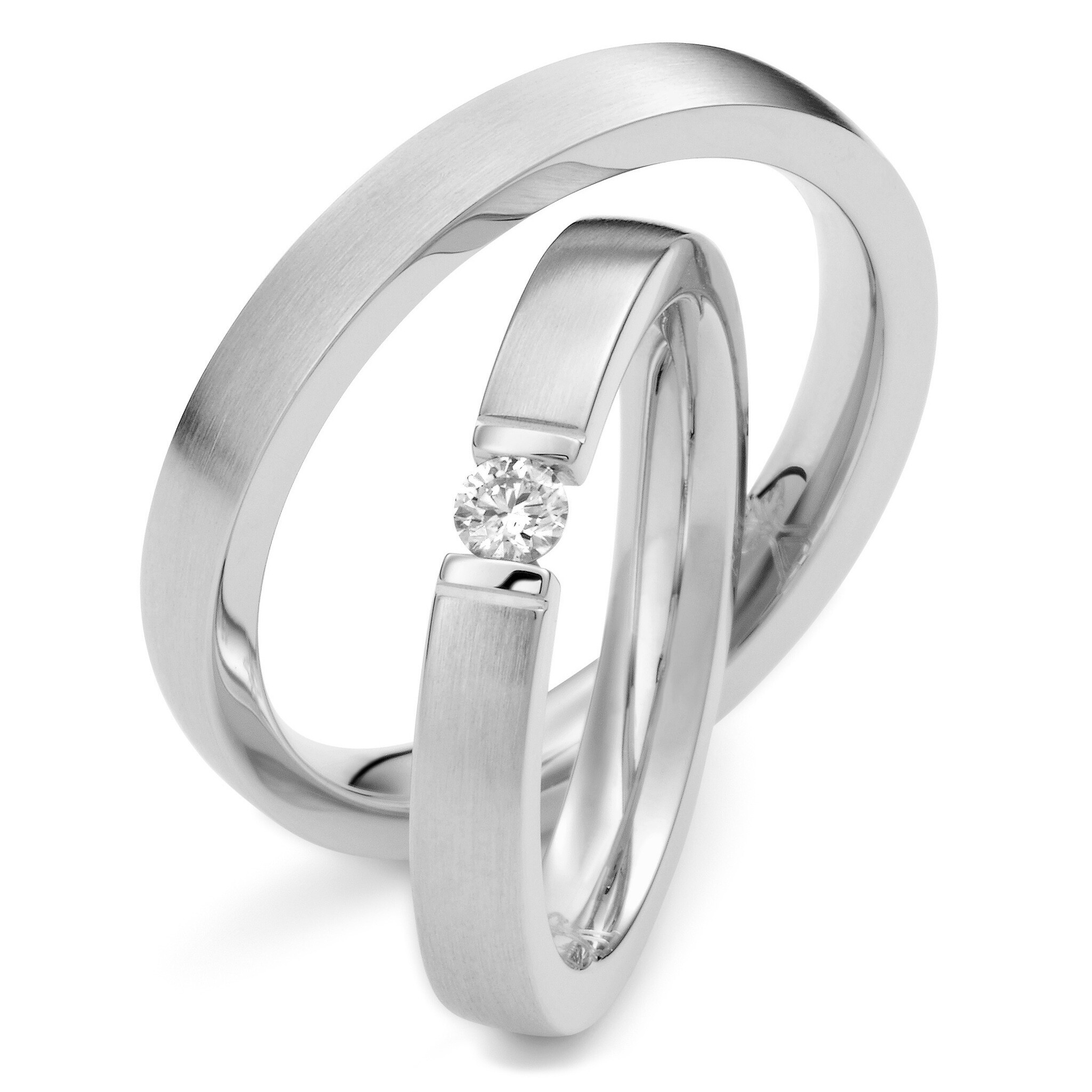 Trauringe Silber 925 Brillant 70033
