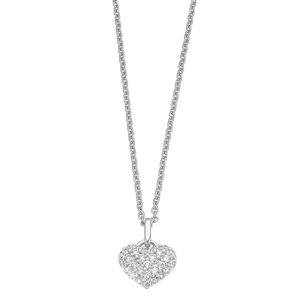 Kette mit "Brillant-Herz" Weißgold 585