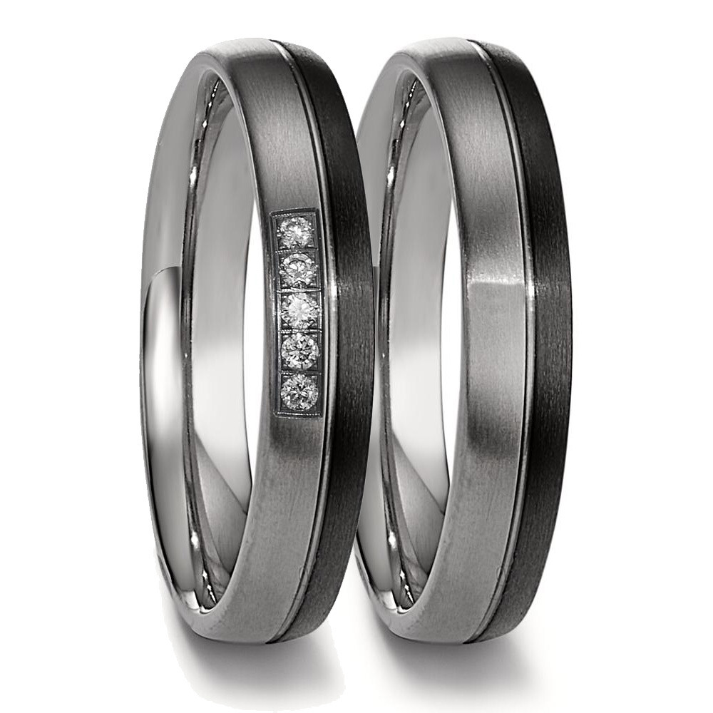 Trauringe Carbon Titan Brillant 52690