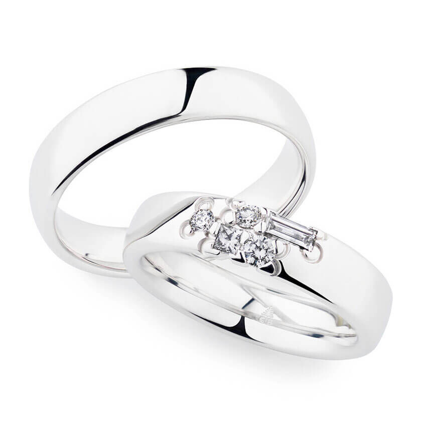 Eheringe Weißgold Diamant 0,290ct.