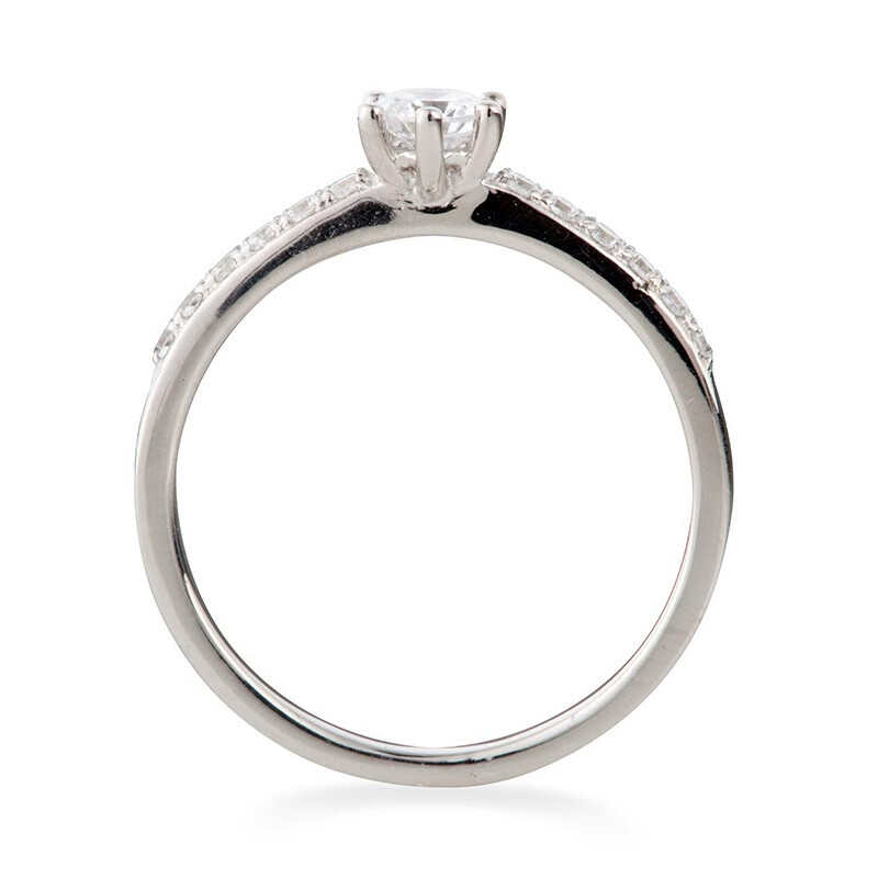 Verlobungsring aus Silber 925 Zirkonia 503694