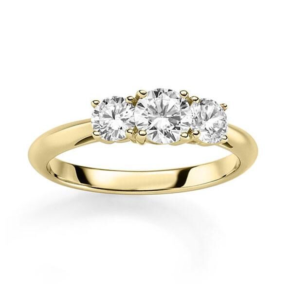 Verlobungsring Gelbgold 750 zus. 1,300ct. Lab-Grown Diamant RU-1830-29