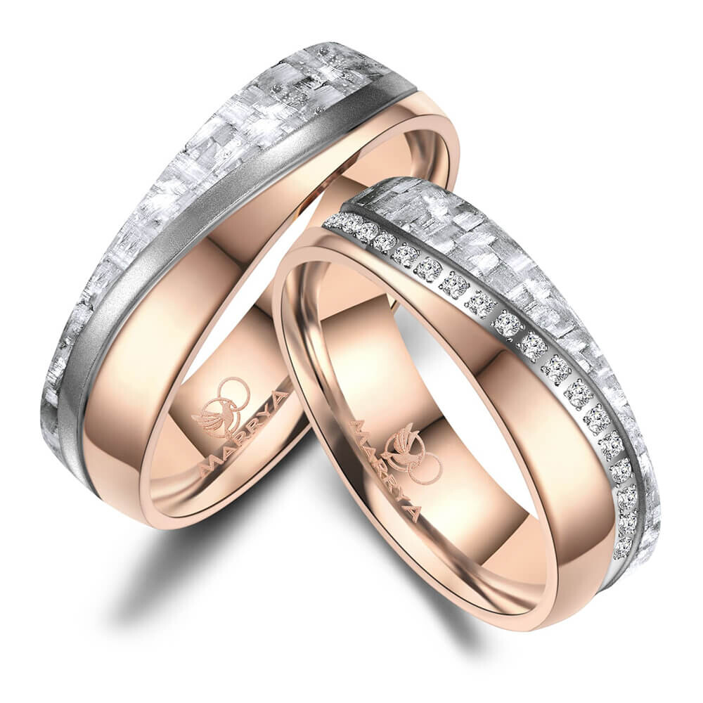Partnerringe Titan Carbon grau CA08