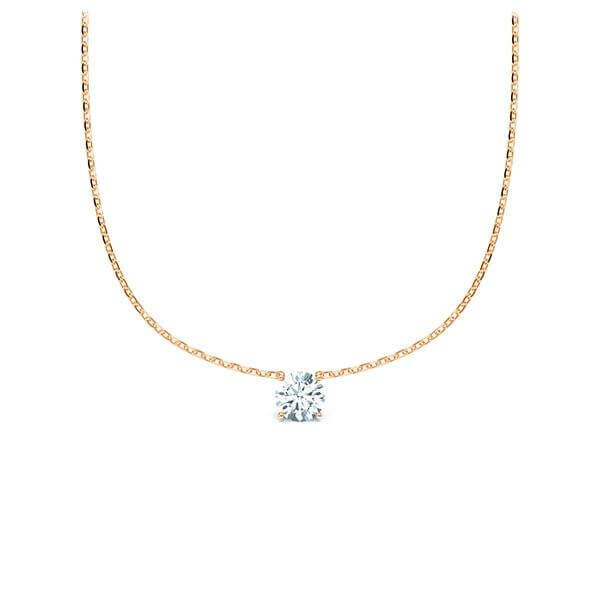Collier Rotgold 585 Brillant zus. 0,100 ct, tw, si RU-1582-3
