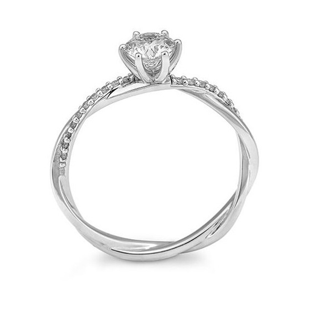 Verlobungsring gedreht Weißgold Lab-Grown Diamanten