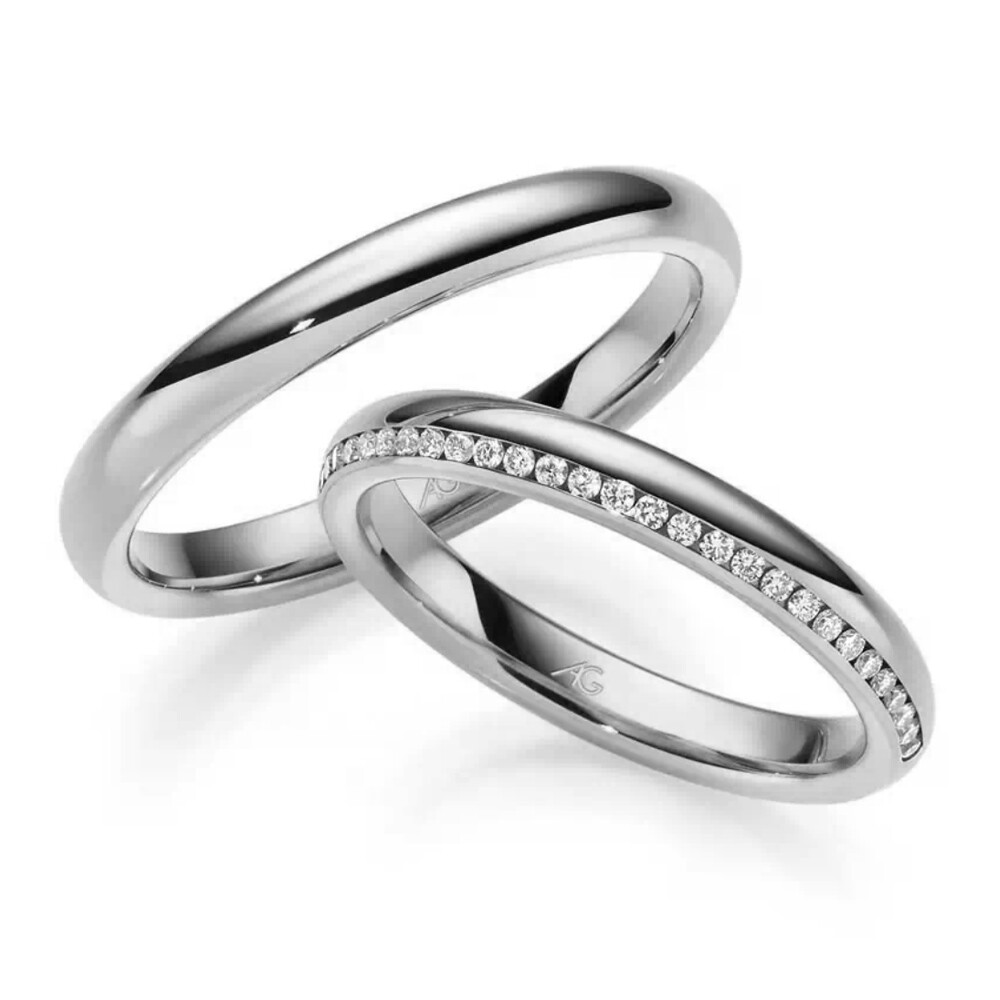 Trauringe 4/28504/3 & 28504/3 aus Platin