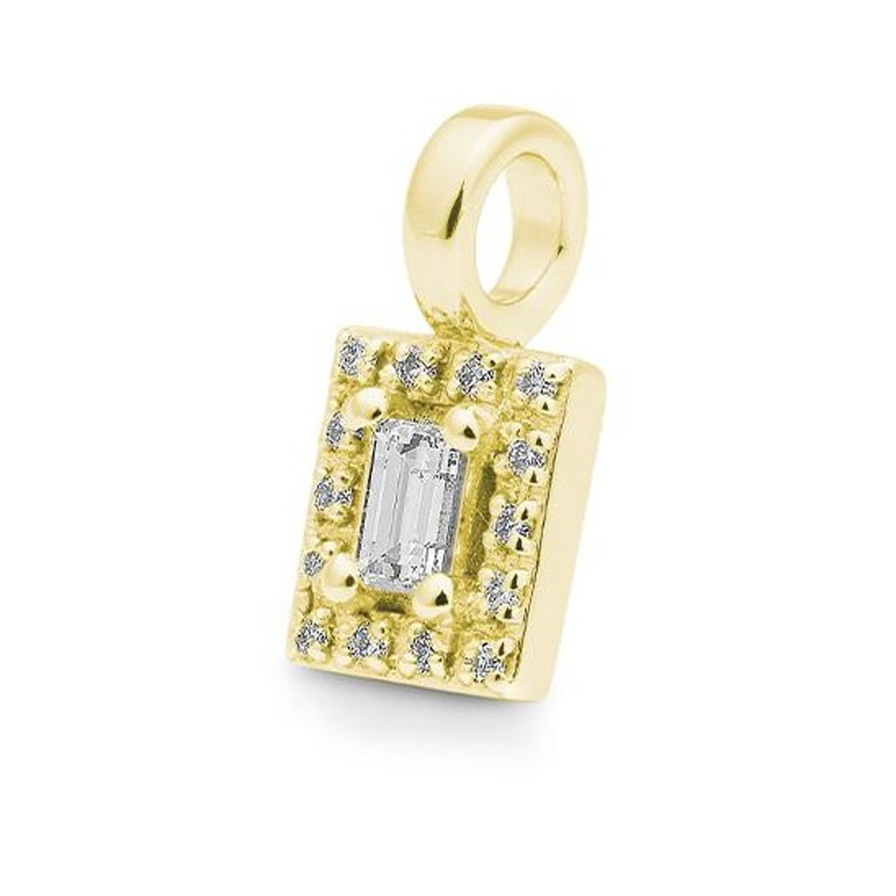 Anhänger Gelbgold Baguette Brillant BR242-1
