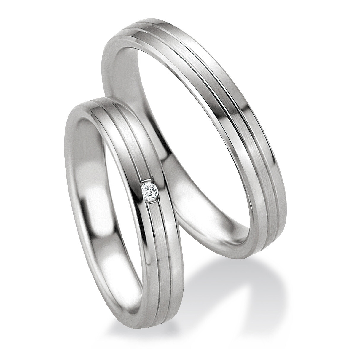 Trauringe Partnerringe 48/08081 & 48/08082 aus Silber 925