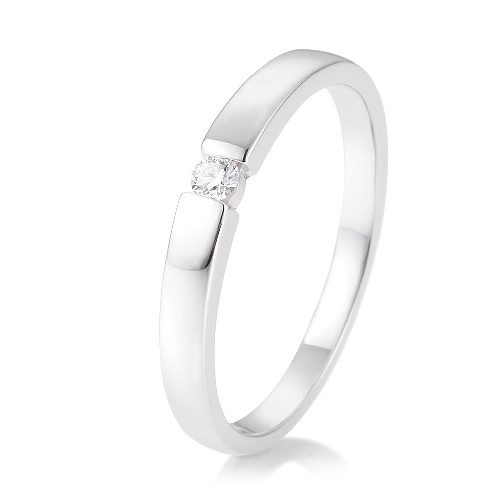 Verlobungsring Spann BR106 Weißgold Brillant