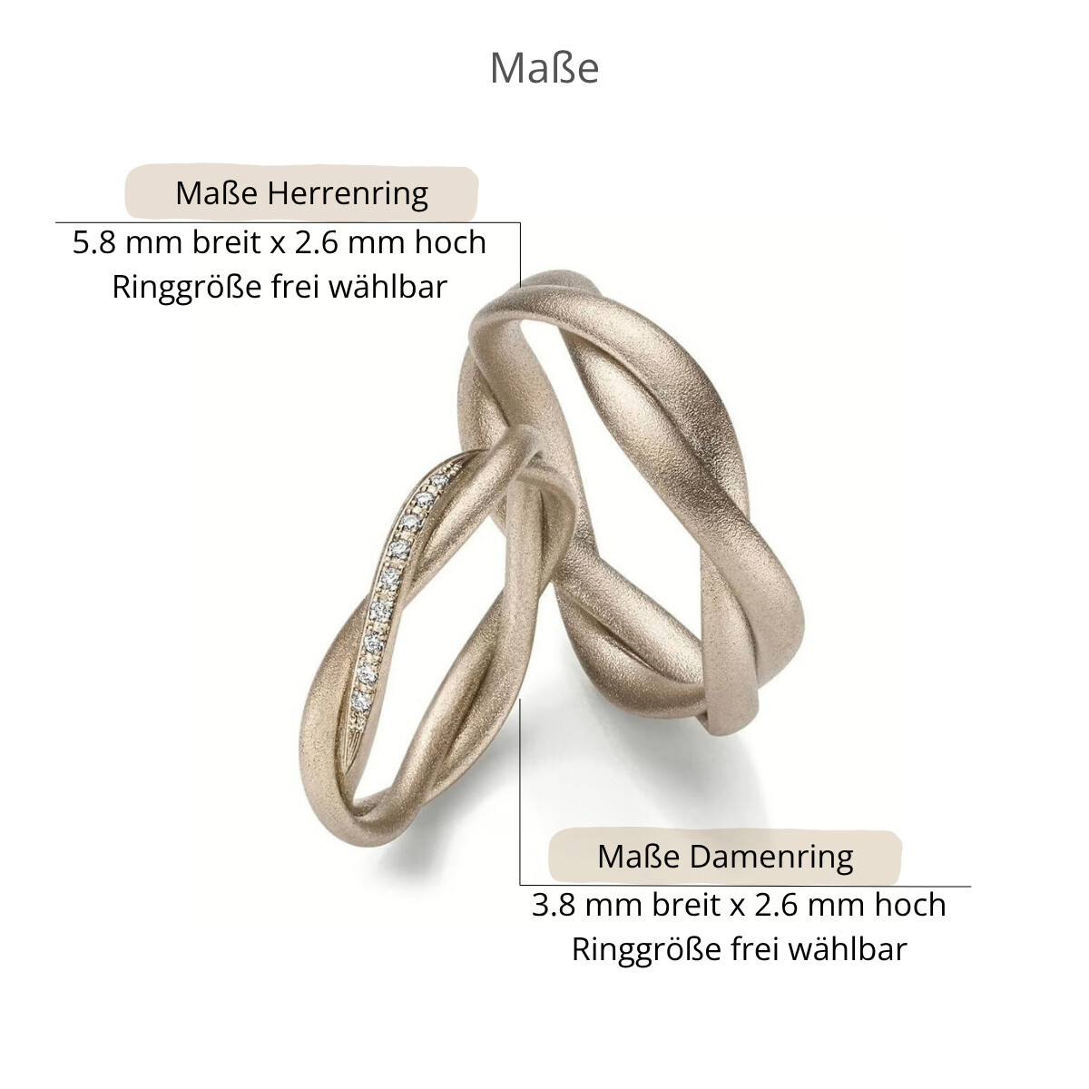 Trauringe Haselnussgold Brillant AG31555