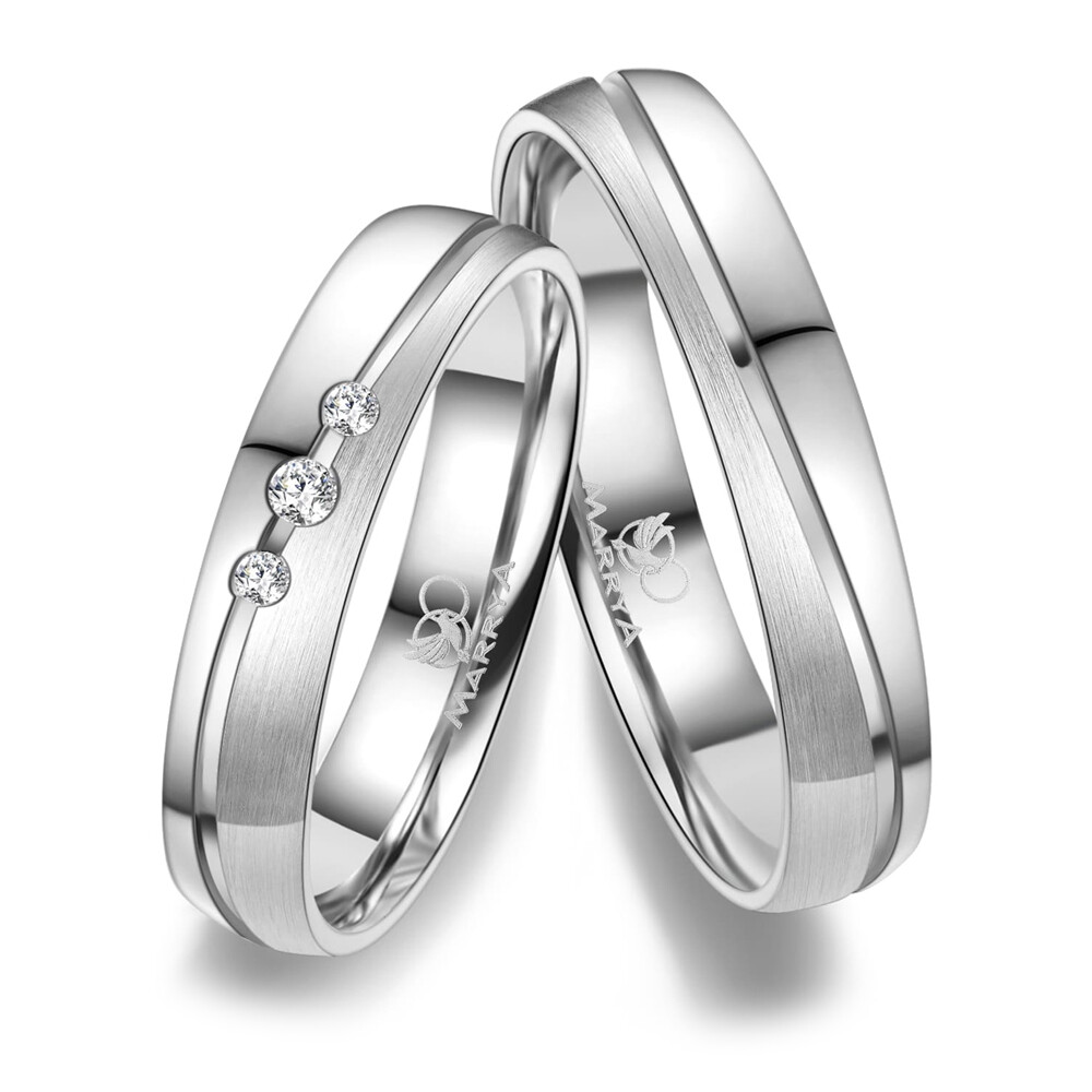 Partnerringe Weißgold 333 Marrya GO-45