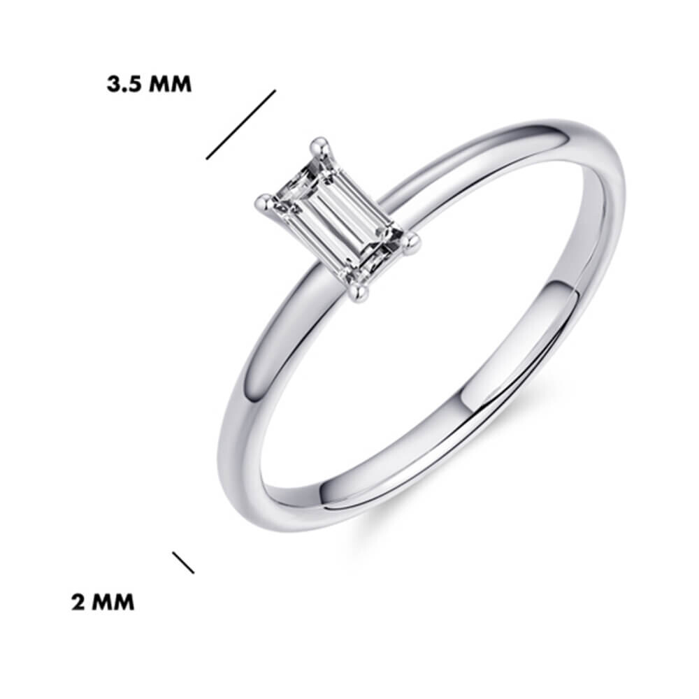 Ring Silber mit Baguette Zirkonia Gisser R417 Ingo